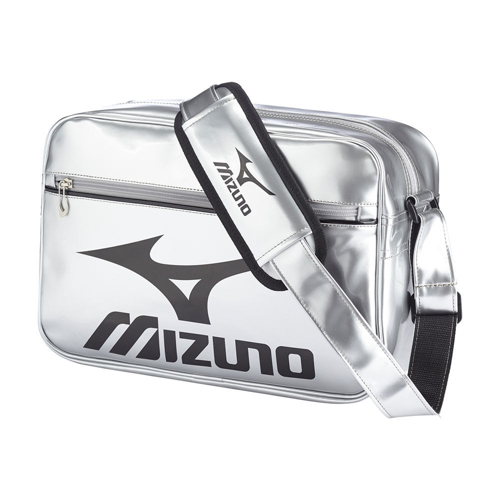 Mizuno RB Enamel S Férfi Táská Titán/Fekete KTE264107